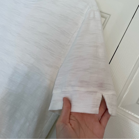 Mododoc Womens Textured Cotton Stripe Short Sleeve Top Sz XS - Picture 6 of 10